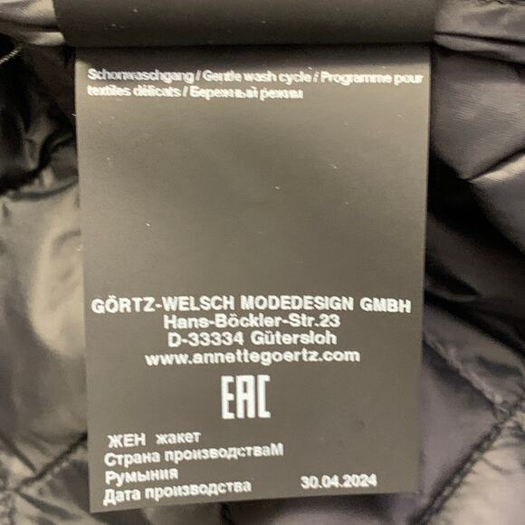 ANNETTE GOERTZ Size XS Black Polyester Hooded Layered Jacket - Picture 10 of 10